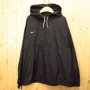 ◎希少 90s！NIKE ナイキ◆ナイロンウィンドブレーカー ハーフジップジャケット ヴィンテージ デッドストック◆メンズ 黒 Mサイズ◆A3325