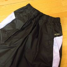 ◎美品！M 上下セット！asics アシックス 昭和 レトロ◆セットアップ ウィンドブレーカー ジャケット&パンツ 秋冬◆メンズ 黒◆B3155_画像6