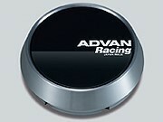 【メーカー取り寄せ】ADVAN Racing センターキャップ MIDDLE グロスブラック 直径:73ミリ 4個セット