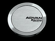 【納期要確認】ADVAN Racing センターキャップ FULL FLAT プラチナシルバー 直径:63ミリ 4個セット
