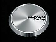 【納期要確認】ADVAN Racing センターキャップ FLAT プラチナシルバー 直径:73ミリ 4個セット