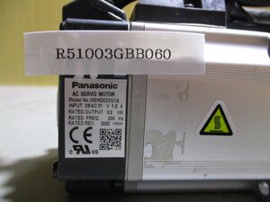 中古 PANASONIC AC SERVO MOTOR MSMD022G1A 0.2KW (R51003GBB060)