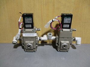 中古 CKD NVP11-10A-12CS-3 エアオペレート式3ポート弁 電磁弁搭載形 NVP11シリーズ 2個(R51004EKC060)