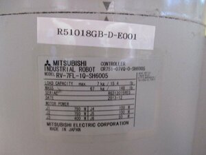 中古 MITSUBISHI INDUSTRIAL ROBOT RV-7FL-1Q-SH6005 ＜送料別＞ (R51018GB-D-E001)