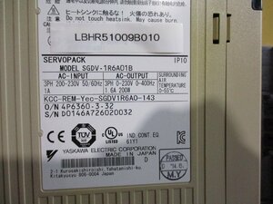 中古Yaskawa SERVO PACK SGDV-1R6A01B サーボパック 200W(LBHR51009B010)