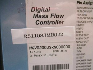 中古 AZBIL マスフローコントローラ DIGITAL MASS FLOW CONTROLLER MQV0200JSRS000100 (R51108JMB022)