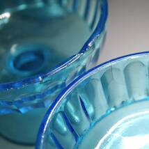 レトロ ◆ 当時物 ブルーガラス まとめて 氷コップ コップ グラス スプーン いろいろ 雑貨 食器 洋館 29-12_画像8