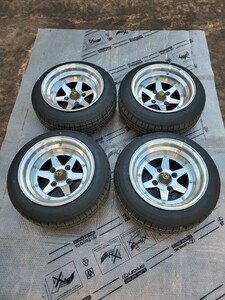 ロンシャン XR-4 114.3 8J オフセット－13 165/60R14 4本通し ブリジストン NEWNO バリ山