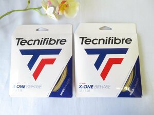 新品★テクニファイバー Tecnifibre X-ONE BIPHASE 1.18 エックスワンバイフェイズ 12m ナチュラル TFSG201★2張セット