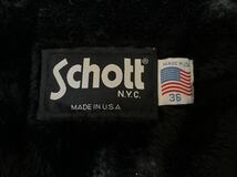 Schott ★ショット シングルライダース ★ライダースジャケット USA レザー サイズ36 インナーボア付き 641★良品_画像2