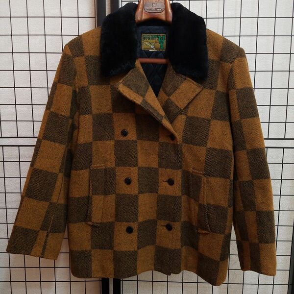 激レア KENZO Jungle Fur Collar Check JKT