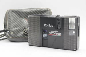 【返品保証】 コニカ KONICA recorder ブラック 24mm F4 コンパクトカメラ s4248