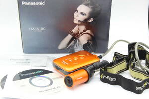 【返品保証】 【元箱付き】パナソニック Panasonic HX-A100 オレンジ ウェアラブルカメラ s4670