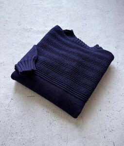 ENGLAND製 GUERNSEY WOOLLENS BOAT NECK SWEATER WOOL KNIT ORIGINAL 英国製 ガンジーウーレンズ ボートネック ウールニット オリジナル