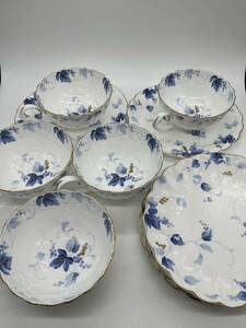 NIKKO FINE BONE CHINA ニッコー ファインボーンチャイナ カップ＆ソーサ 花柄装飾 5客セット 