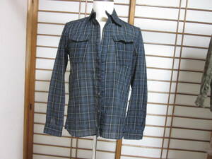 ★★★【 3/25・大幅値下げ 】Milok ミロック：ロングスリーブデザインチェックシャツ：MADE IN JAPAN：サイズ表示 S：送料無料