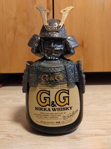 G&G ゴールド＆ゴールド NIKKA WHISKY ニッカ ウイスキー 戦国武将 鎧兜 甲冑 　空ビン　インテリアとして