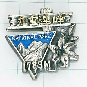 送料無料)九重連峰 ご当地 観光地 登山 山登り 旅行 記念 山バッジ ピンバッジ PINS ピンズ A21305