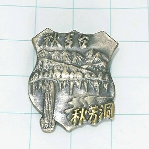 送料無料)秋芳洞 ご当地 観光地 登山 山登り 旅行 記念 山バッジ ピンバッジ PINS ピンズ A21775