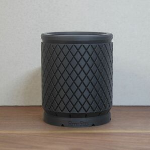 植木鉢/3Dプリント　コールグレー(濃いグレー). 直径 9cm 高さ 11cm アヤメ110