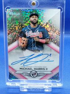 【2022ナ・リーグ新人王】2023 Bowman Sterling Rookie Autographs Speckle Refractor Michael Harris II /99