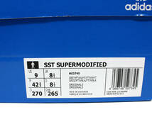 ◆美品 adidas アディダス H03740 SST SUPERMODIFIED GREY WHITE スーパースター モディファイ 26.5cm_画像5