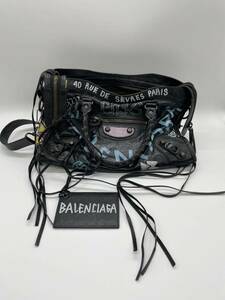 Balenciaga City Graffiti Small Bag バレンシアガ シティ グラフィティ ショルダーバッグ ハンドバッグ トートバッグ ブラック 