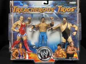 JAKKS：WWE Treacherous Trios 3Pack Series 1 カート・アングル、エディ・ゲレロ＆ビッグ・ショー （未開封品）