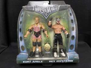 JAKKS：WWE WRESTLEMANIA 22 2PACK SERIES 3 カート・アングル＆レイ・ミステリオ w/ベルト （未開封品）