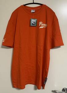 PUMA　プーマ　メンズ PUMA TEAM グラフィック 半袖 Tシャツ L　オレンジ ドット コム　トレーニング　新品未使用品　送料無料　匿名発送