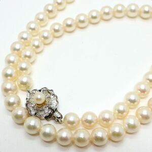 《アコヤ本真珠ネックレス》D 6.5-7.0mm珠 33.6g 50cm pearl necklace ジュエリー jewelry DC0/EA0