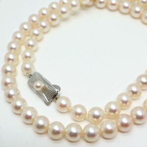 MIKIMOTO(ミキモト)箱付き!!良質!!《アコヤ本真珠ネックレス》D ◎6.0-6.5mm珠 24.3g 42.5cm pearl necklace jewelry EF0/EF0