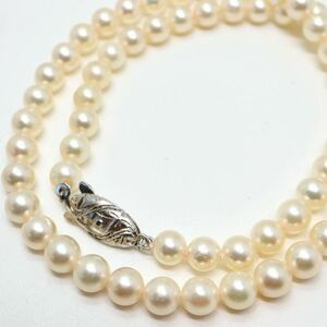 《アコヤ本真珠ネックレス》D 5.5-6.0mm珠 17.8g 37cm pearl necklace ジュエリー jewelry DE0/DH0