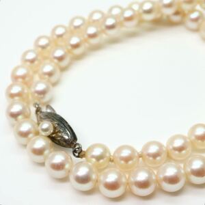《アコヤ本真珠ネックレス》D 6.0-6.5mm珠 20.5g 38cm pearl necklace ジュエリー jewelry DA0/DA0
