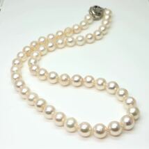 《アコヤ本真珠ネックレス》D 8.0-8.5mm珠 40.5g 42.5cm pearl necklace ジュエリー jewelry EA0/EB3_画像5
