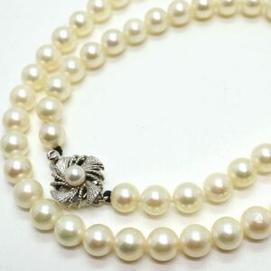 《アコヤ本真珠ネックレス》D 6.0-6.5mm珠 25.3g 43cm pearl necklace ジュエリー jewelry DE0/DE0