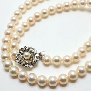 良質!!《アコヤ本真珠ネックレス》D 6.0-6.5mm珠 25.7g 41.5cm pearl necklace ジュエリー jewelry DO0/EB0