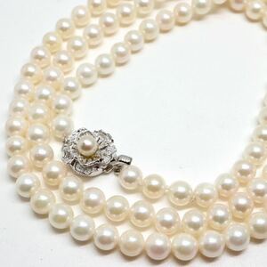 ソーティング付き!!《アコヤ本真珠ロングネックレス》D 6.0-6.5mm珠 46.3g 79cm pearl necklace ジュエリー jewelry DG0/EA0