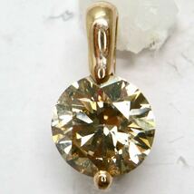 GSTV(ジーエスティーヴィー)《K18 天然ブラウンダイヤモンドペンダントトップ》D 0.7g 0.90ct diamond jewelry ジュエリー EB2/EE2_画像1