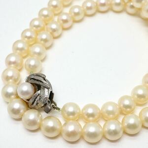 《アコヤ本真珠ネックレス》D 7.0-7.5mm珠 36.7g 41cm pearl necklace ジュエリー jewelry DD2/EB5
