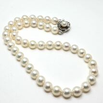 《アコヤ本真珠ネックレス》D 9.5mm珠 63.2g 46.5cm pearl necklace ジュエリー jewelry EC0/EF0_画像6
