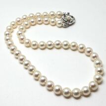 《天然ルビー付きアコヤ本真珠ネックレス》D 8.5-9.0mm珠 51.1g 45.5cm pearl necklace ジュエリー jewelry DE0/EA0_画像5