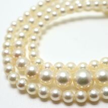 MIKIMOTO(ミキモト)《アコヤ本真珠ネックレス》D 3.5-7.0mm珠 14.4g 44cm pearl necklace ジュエリー jewelry DH0/EF0_画像4