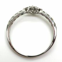 《Pt900天然ダイヤモンドハーフエタニティリング》D 2.2g 15号 0.50ct diamond ring 指輪 jewelry ジュエリー EA7/EB0_画像7