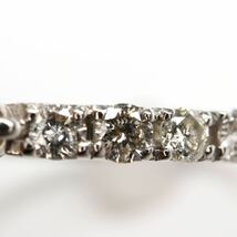 《Pt900天然ダイヤモンドハーフエタニティリング》D 2.2g 15号 0.50ct diamond ring 指輪 jewelry ジュエリー EA7/EB0_画像6