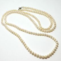 ソーティング付き!!《アコヤ本真珠ロングネックレス》D 5.5-6.0mm珠 49.8g 106.5cm pearl necklace ジュエリー jewelry DE0/EA0_画像7