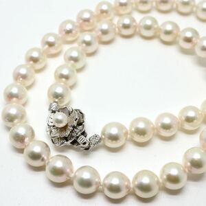 《アコヤ本真珠ネックレス》D 8.0-8.5mm珠 41.6g 43cm pearl necklace ジュエリー jewelry DI0/EA