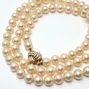 良質!!《K18アコヤ本真珠ネックレス》D ◎7.5-8.0mm珠 67.4g 83cm pearl necklace ジュエリー jewelry EH0/EH0