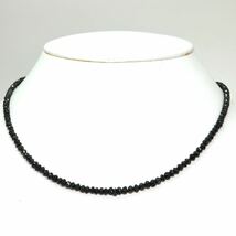 30.00ct!!《K18WG天然ブラックダイヤモンドネックレス》D 6.8g 44.5cm diamond necklace ジュエリー jewelry EA8_画像2