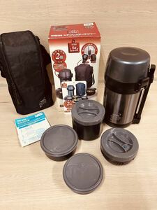 ◇サーモス ホットランチ ステンレスランチジャー ごはん容器 約2.5杯 （クールグレー） JLS-1601F-CGY THERMOS 未使用◇